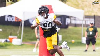 Steelers GM Omar Khan Rejects Idea Of Moving Massive Tight End To Tackle (Steelers News). Photo by Jordan Schofield / SteelerNation (X: @JSKO_PHOTO)